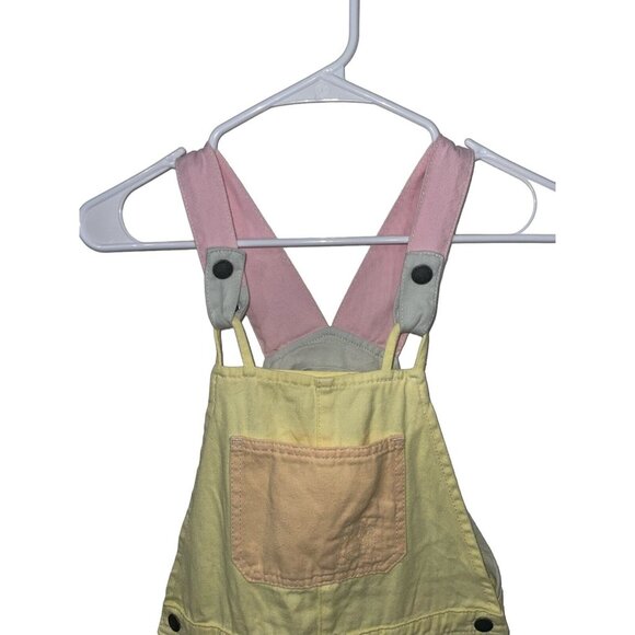 COTTON ON KIDS Girls 13-14 Ginnie Slouch Shortall Colorblock Pastel Denim $49.99 - Picture 4 of 15